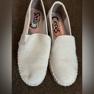 Circus by Sam Edelman Off-White Canvas Slip-On Espadrilles